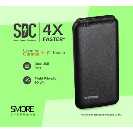 Hippo Power Bank SMORE 24000MAH Simple Pack