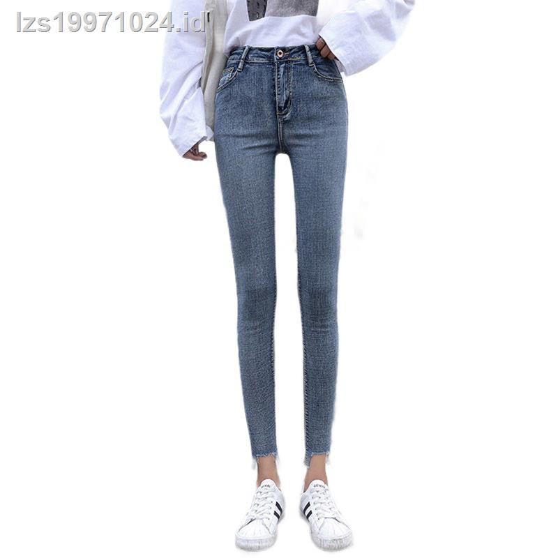  Celana  Panjang Jeansdenim 78 Model Skinny Aksen Sobek  