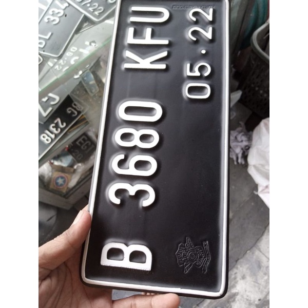 plat nomor motor LOGO sepasang