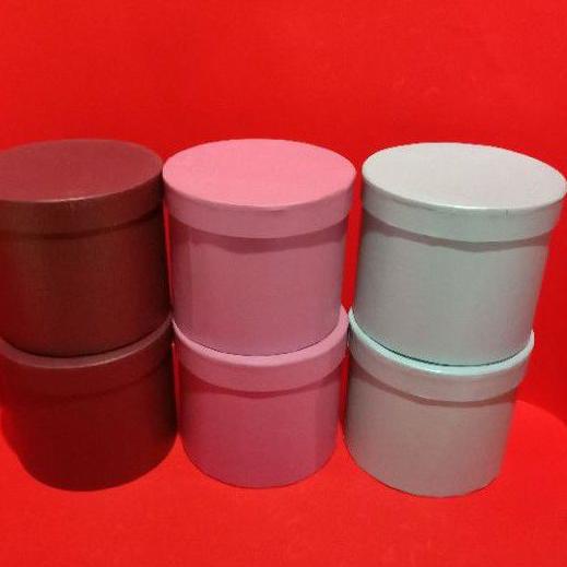 

☁ Gift Box Bulat D17T15/ Round Flower Box/ BloomBox Flower/Box Bulat ○