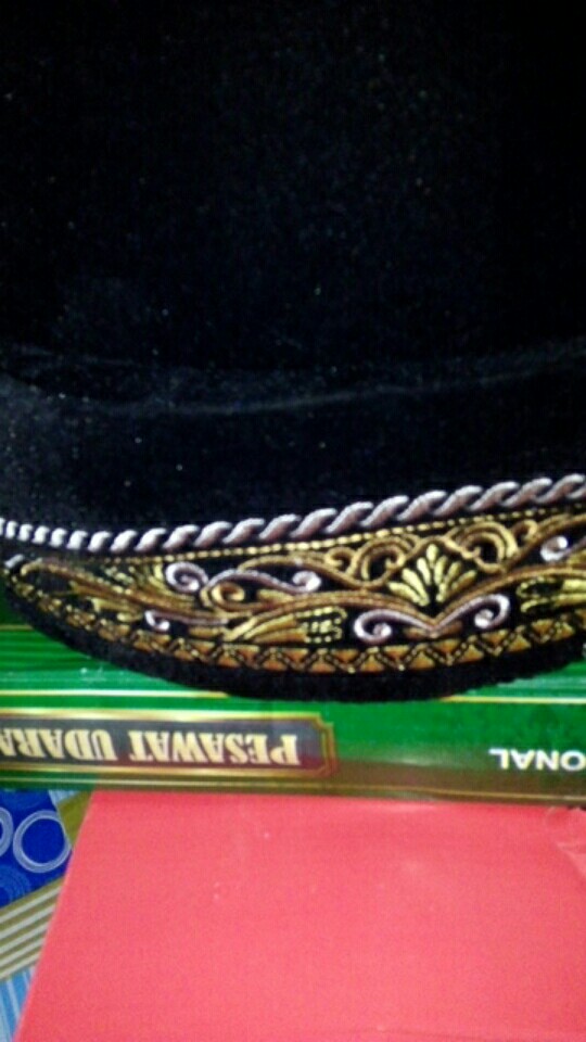 Peci Songkok Bordir Motif Batik Biru Coklat Peci Kopiah Dewasa Kopyah Anak Murah