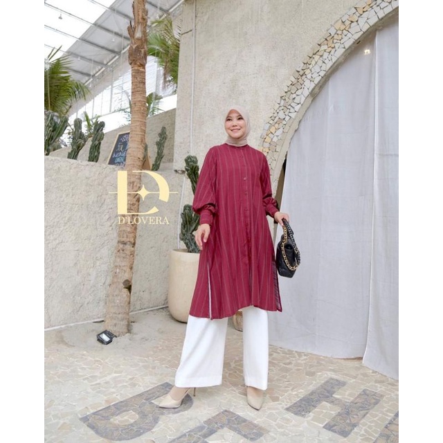 DAPATKAN GRATIS DAN COD ELEA TUNIK ORIGINAL DLOVERA KEMEJA BLOUSE TUNIK BAJU PAKAIAN BRANDED ORIGINA