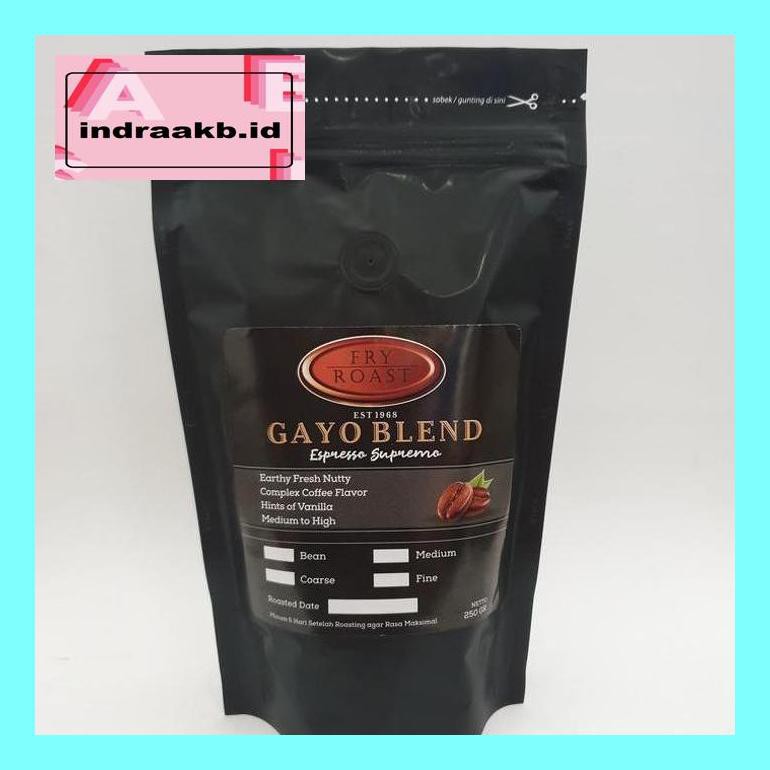 

Kops05X Kopi Gayo Blend Supremo 250 Gram (Arabika/Robusta) Biji/Bubuk - Biji Cof05Sc