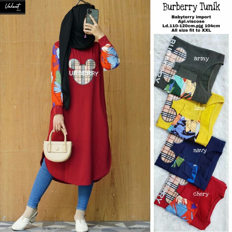 Atasan Wanita Muslim Burberry Tunik