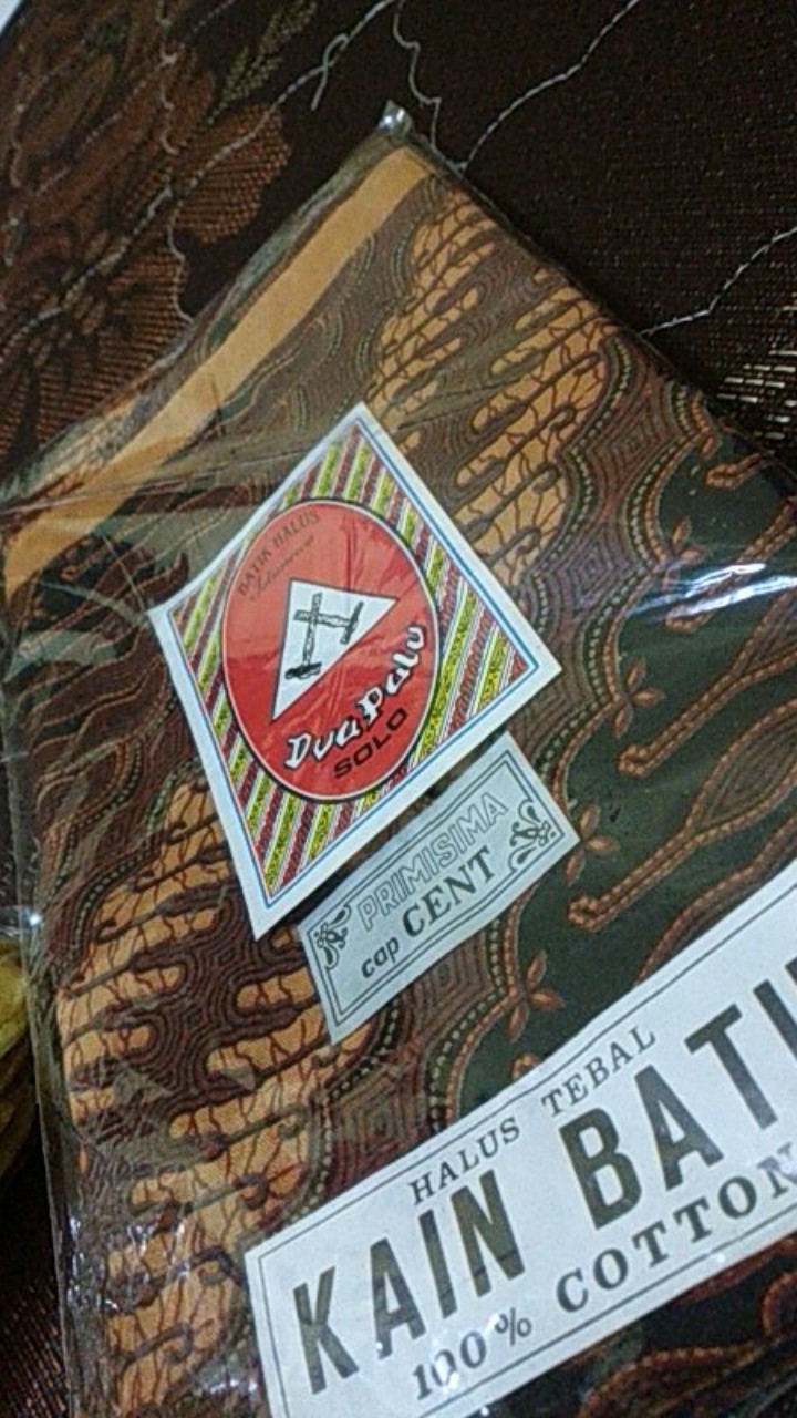 Kain Batik / Kain Panjang Dua Palu Solo Cap Cent 1.9 X 1 Meter