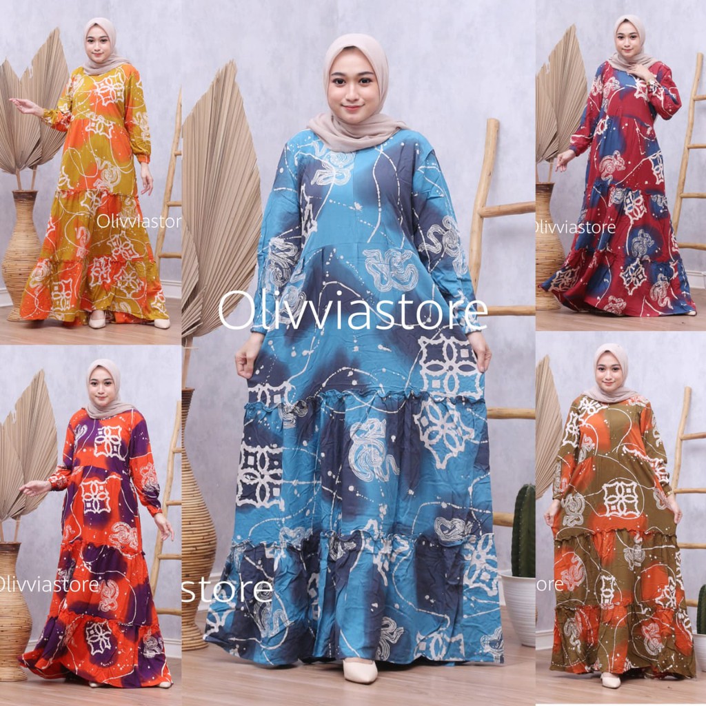 GAMIS RAYON PREMIUM SUSUN REMPEL OLIV|GAMIS RAYON CANDI MEKAR|GAMIS TWILL ORI|GAMIS SYARI|