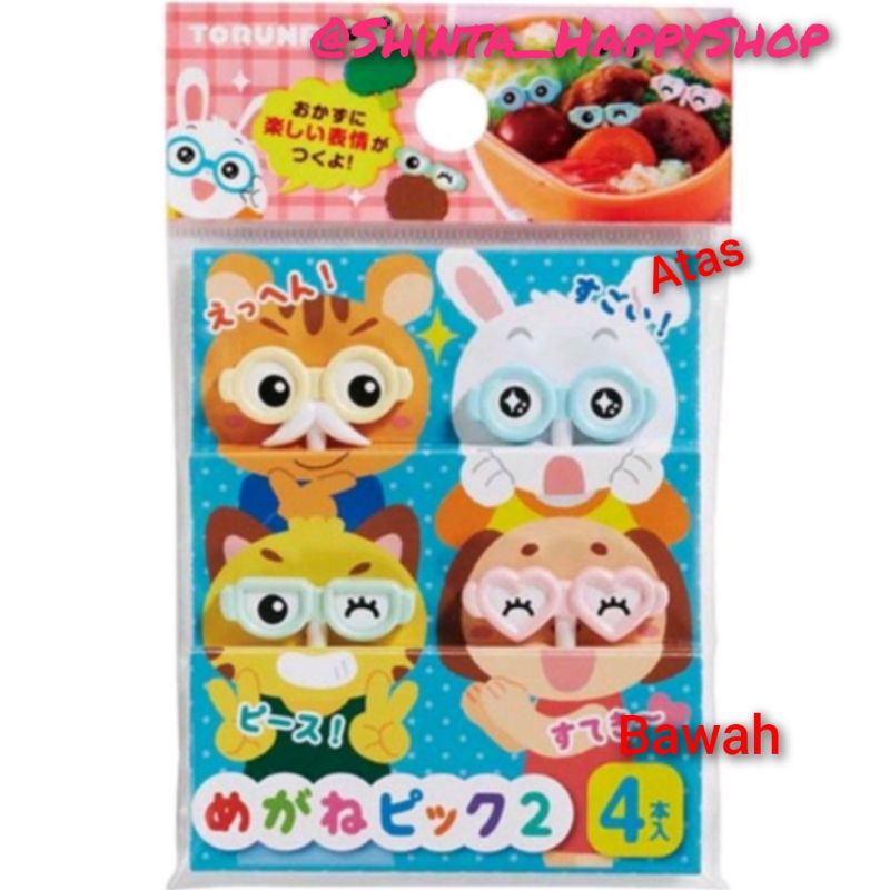 SHS Food pick, tusukan makanan Bento Kacamata Original Jepang