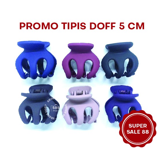 PROMO JEDAI DOFF ORI -  IMPORT KOREA - Jepitan Rambut BAHAN TEBAL 5CM - JEPITAN BADAI