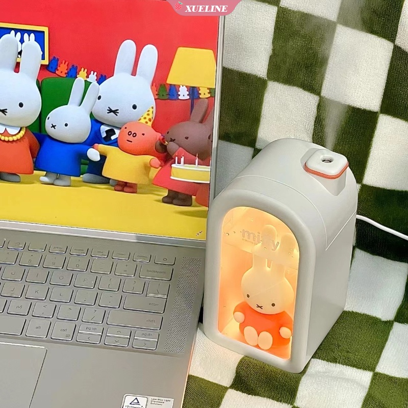 Miffy X MIPOW 380ml Humidifier Pelembab Udara Aromaterapi Essential Oil Motif Kartun Lucu Dengan Lampu LED