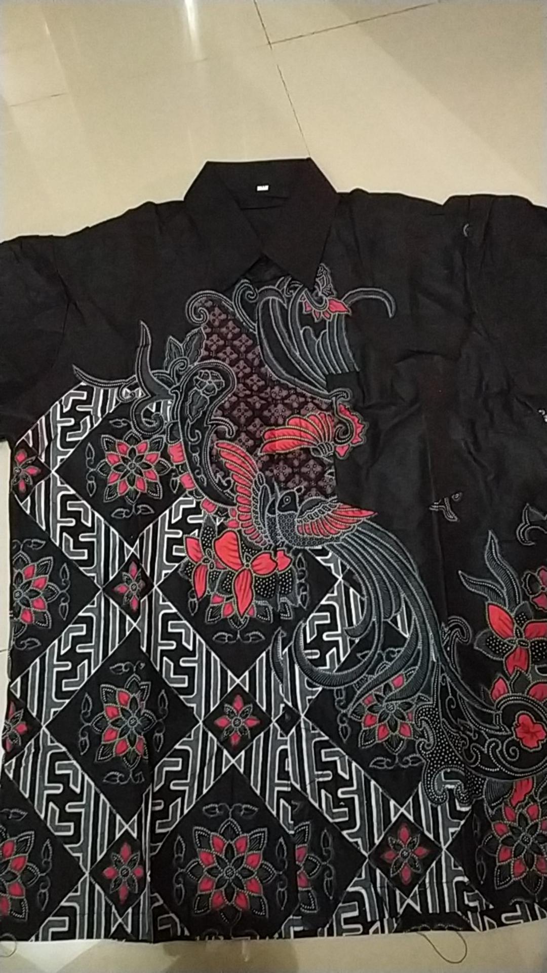 Kemeja Batik Pria Lengan Pendek Size M L Xl Xxl Bswart Batik Hrb026 Kenongo Hem Panjang Padi