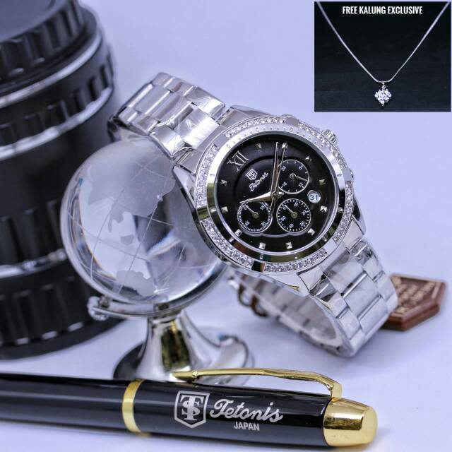 JAM TANGAN RANTAI CHRONO AKTIF CEWEK TETONIS