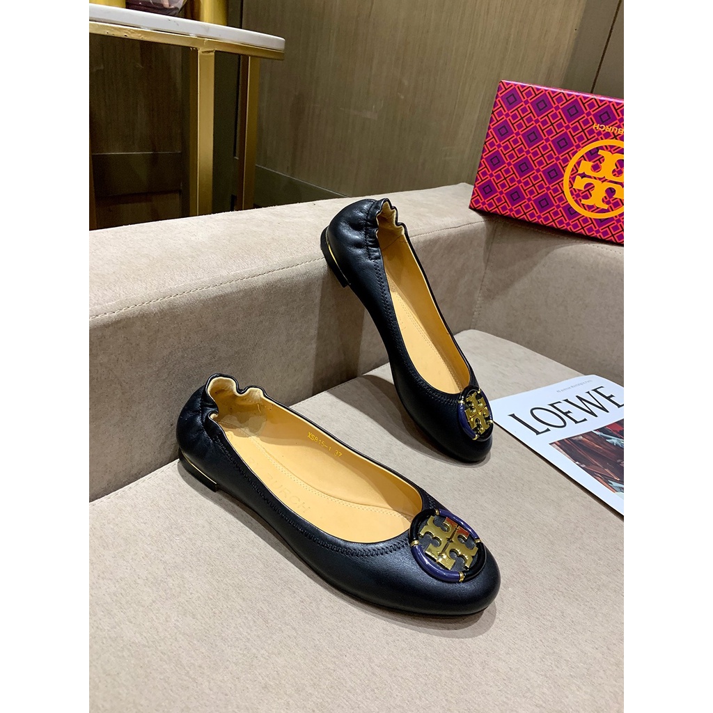 [Instant/Same Day] STB11  black   Original TB dancing shoes flat shoes women shoes leather shoes fashion shoes  xie