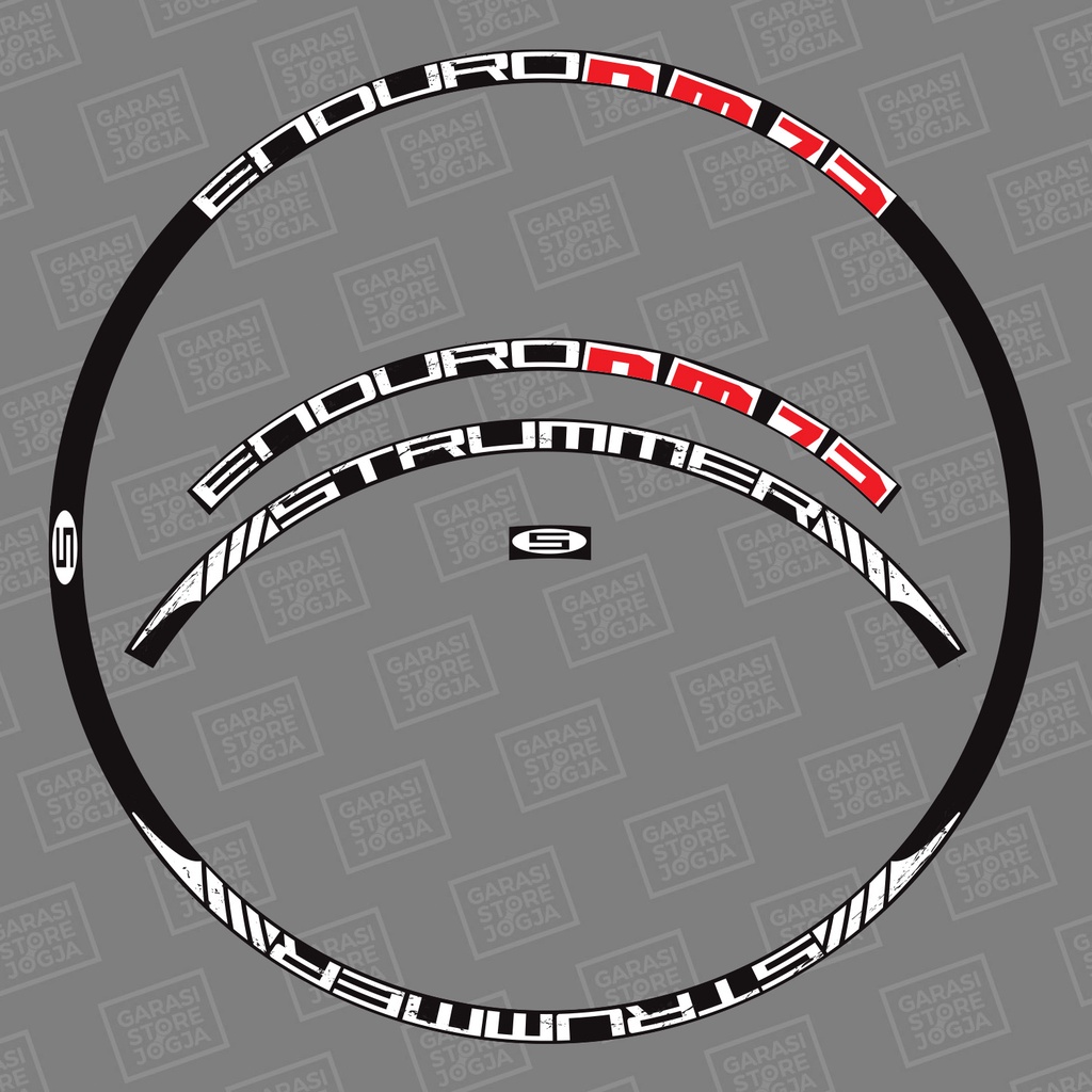 Decal Stiker Rims Strummer Enduro