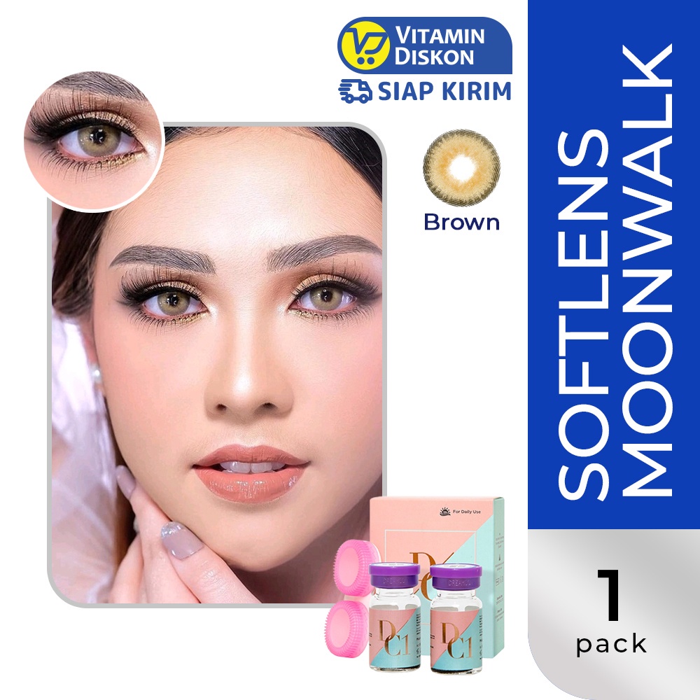 DC1 Softlens Moonwalk | Sepasang Lensa Kontak Minus, Normal