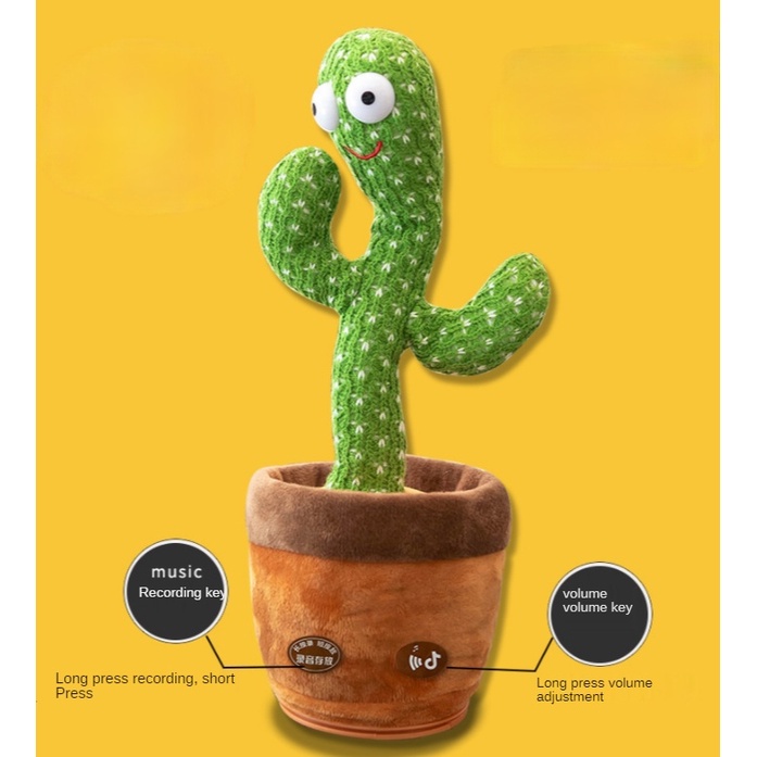 ⚡YZ (COD) Dancing Cactus Toys Boneka Kaktus Joget Boneka Kaktus Goyang Mainan Kaktus Goyang Mainan Boneka Kaktus Boneka Cactus