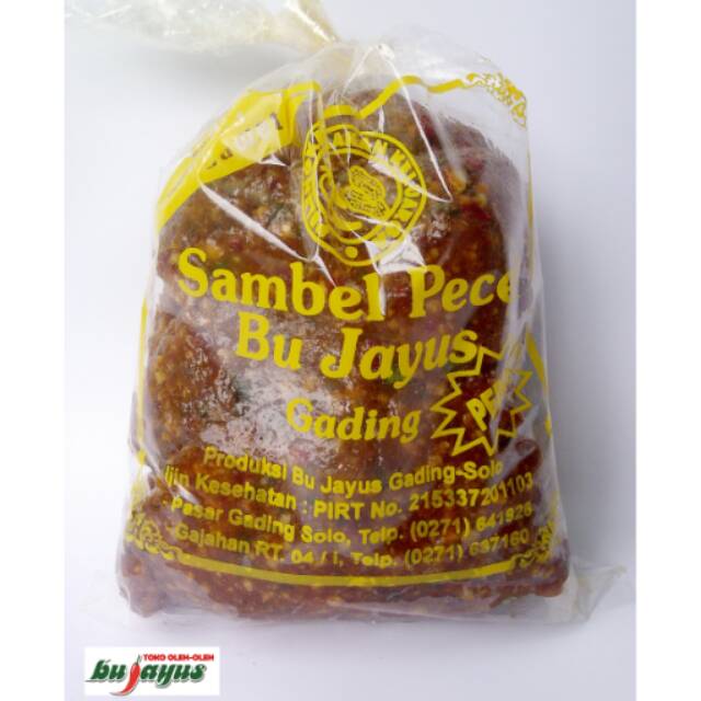 

Sambel Pecel Bu Jayus Kemasan Plastik 500gr Rasa Pedas