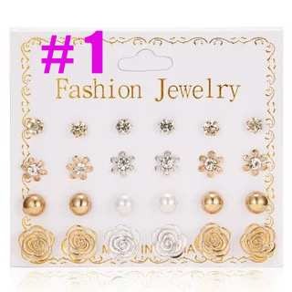 MORYMOSHI A67 Anting Tusuk 12 set in 1 Fashion Wanita Korea Murah