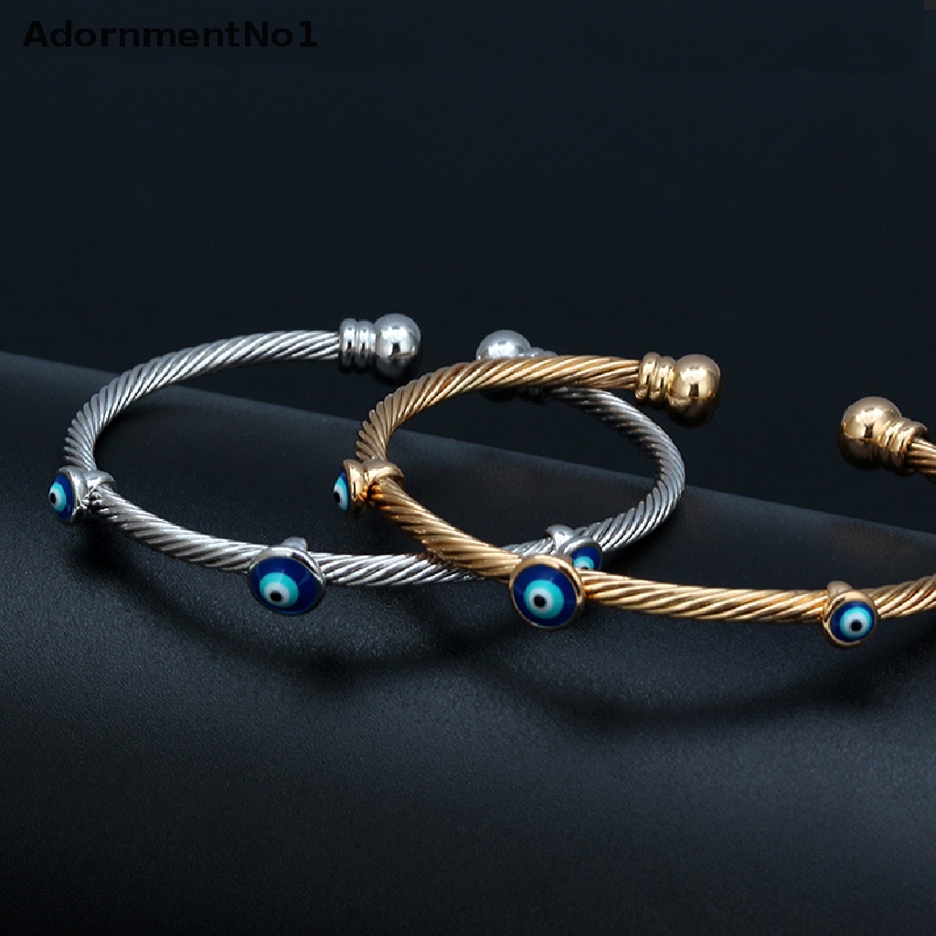 (AdornmentNo1) Gelang Tangan Gaya Turki Motif Mata Iblis Aksen Hollow Untuk Perhiasan Wanita / Hadiah