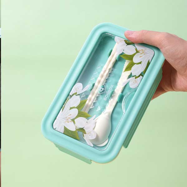 BONBOX Kotak Makan Plastik sekat 2 Multifungsi Lunch Box BTW20
