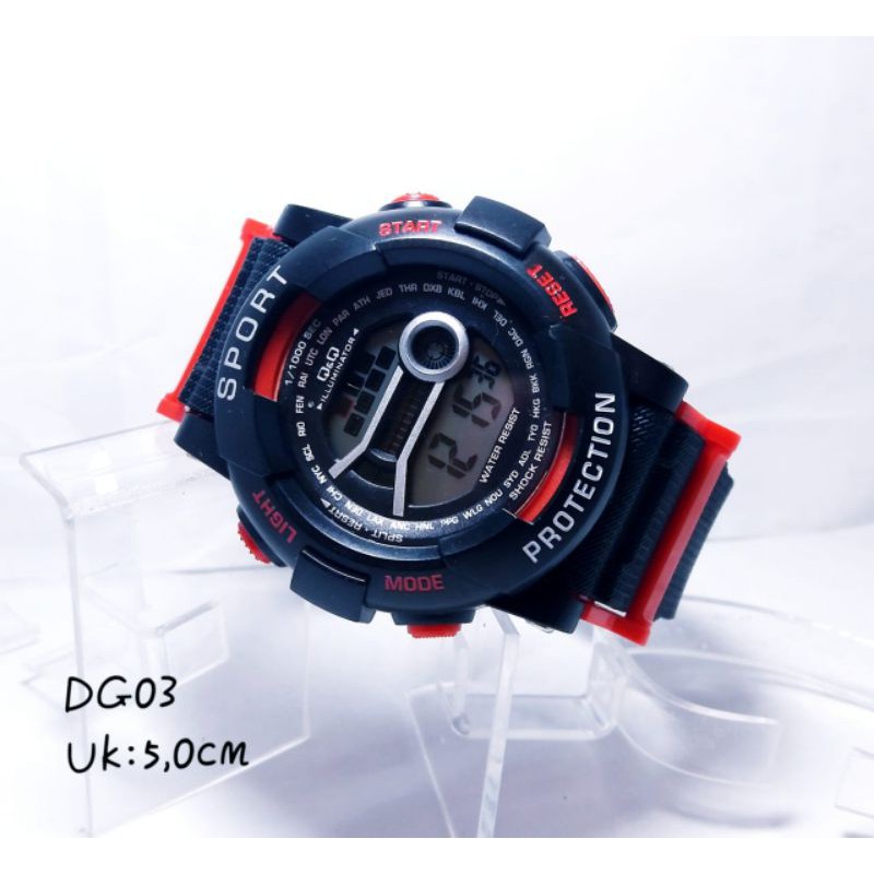 (Cod)Jam Tangan Pria Anak&quot;/Remaja Q&amp;Q Water Resisst Sport Digital Strap Rubber(Dikirim Jakarta)