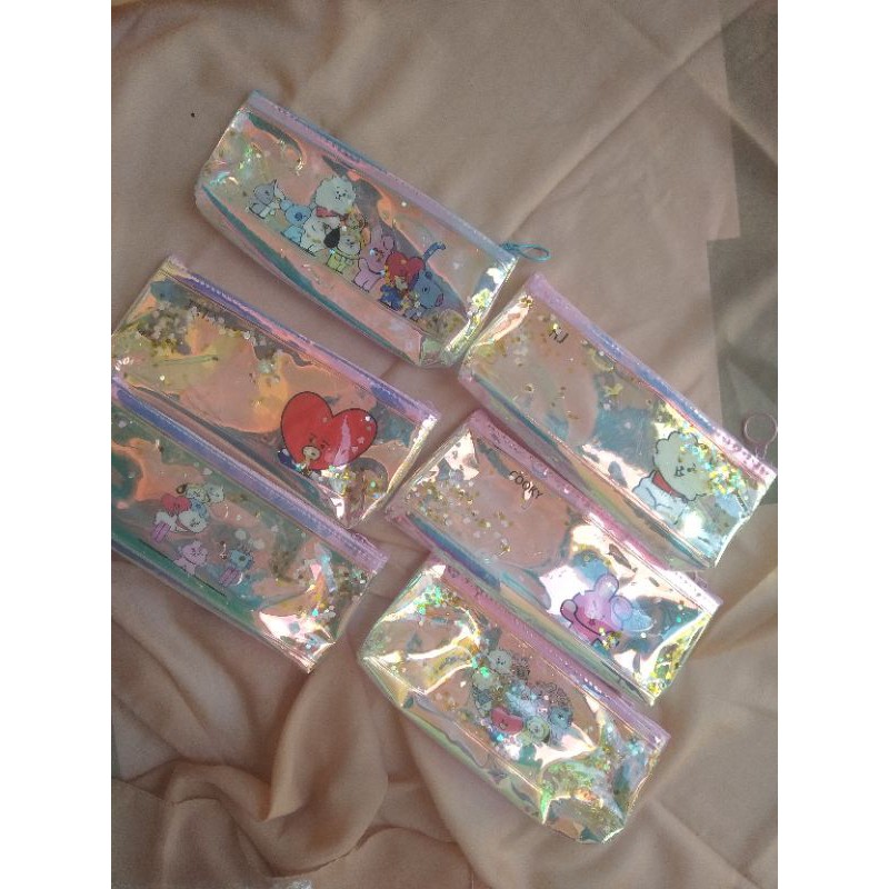 

kotak pensil glitter premium bt21 free sticker