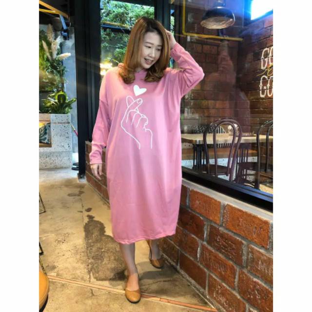 Fourfashion - long dress jumbo wanita hoodie YUNA YUNA - konveksi murah tanah abang