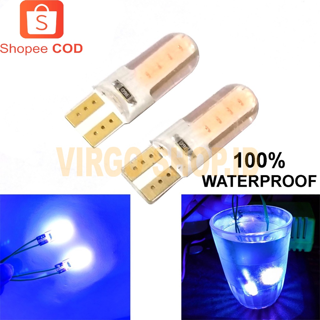 2 Pcs Led Gel / Jelly / Silicone Super Bright T10 Bisa Untuk Senja / Lampu Stop Vario 125/150 / Lampu Senja / Led T10 / T10 / Lampu Senja T10 / Lampu / Lampu Senja Vario 125 Old / Led Senja / Led