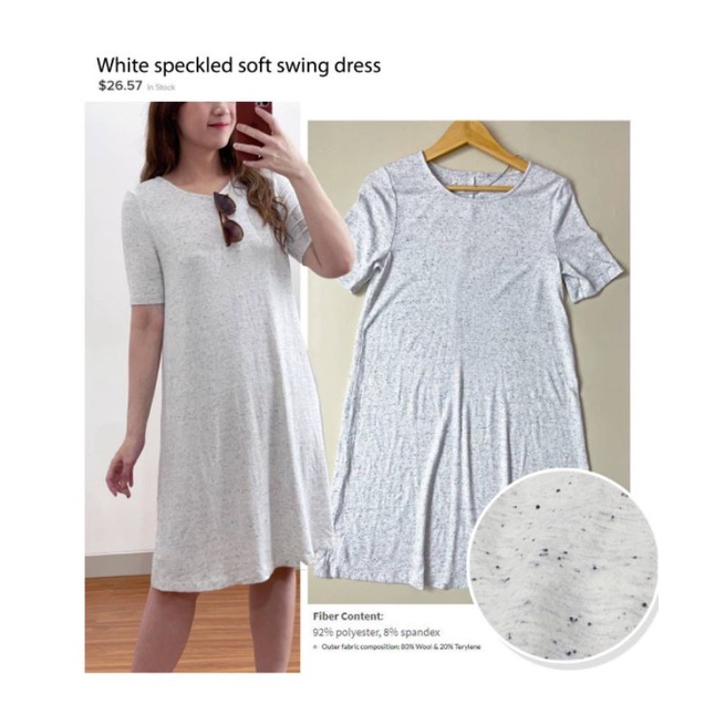 Gap white speckled soft swing dres