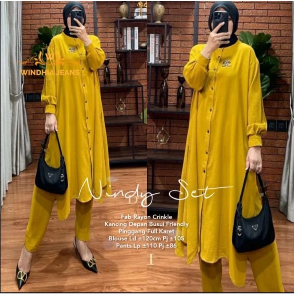 Stelan Long Tunik Cringkle Kemeja Kancing Depan Belakang || ONE SET LONG TUNIK CRINKLE DIVYA ONE SET PREMIUM CRINKLE AIRFLOW FULL KANCING KEKINIAN //SETELAN TRENDI TERBARU RAYON CRINKLE2022 / Hijab Fashion Trendy / ARRAZAQU COLLECTION