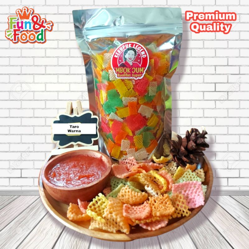 

Kerupuk Mentah Krupuk Kering Kerupuk Taro Warna Taro Rainbow Kualitas Premium