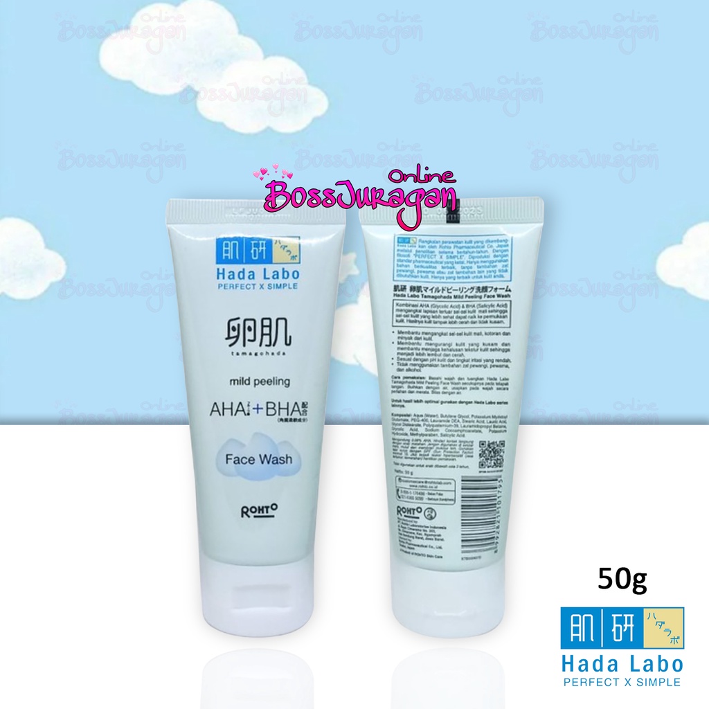 (BOSS) HADA LABO Tamagohada Mild Peeling Face wash With AHA + BHA - HadaLabo Tamagohada