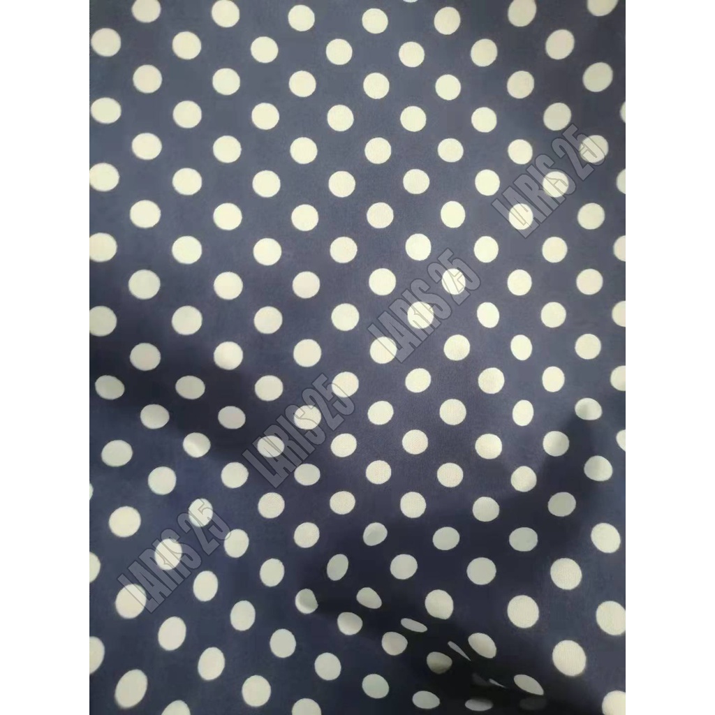 TERMURAH KAIN BAHAN TERLARIS KATUN MIKROTEX MOTIF POLKADOT UTK SPREI GORDEN PER 0,5M DAN 1M