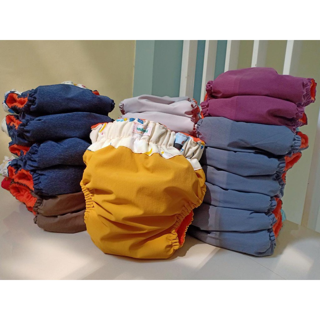 Popok Clodi Bayi Cuci Ulang By Nadnad Model AIO Slup All in One BB 7-17 Kg