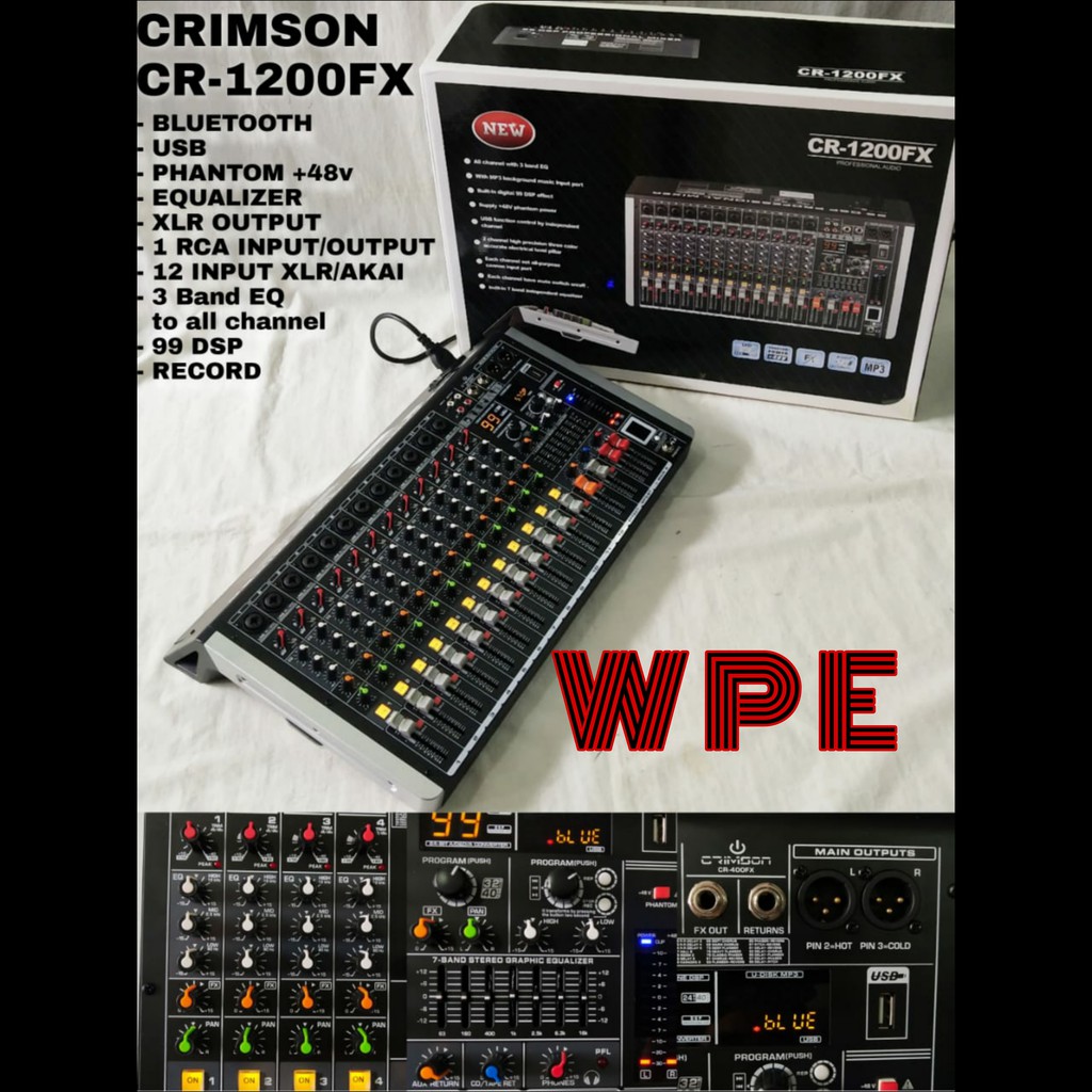 mixer audio crimson cr1200fx / cr 1200fx / cr 1200 fx original