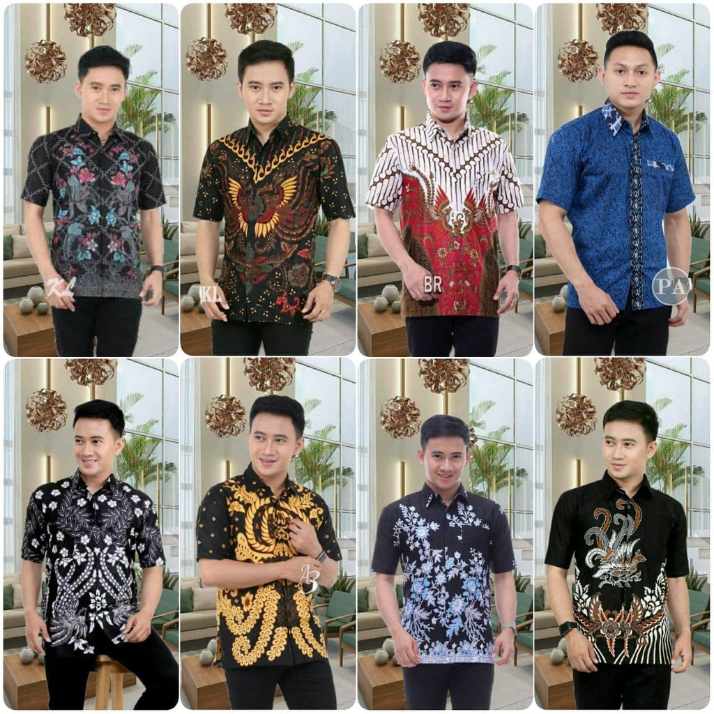 Seragam Batik Pria Kemeja Pendek Kemeja Batik Modern Seragam kantor seragam kerja dan nikahan
