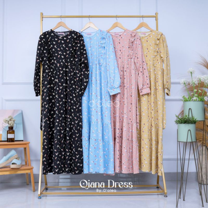 TERBARU Qiana dress | By D'Olea ORI | Home dress bunga busui friendly daster panjang
