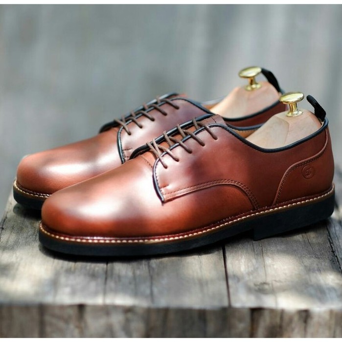 FOSTER BROWN | FORIND x Zapato | Sepatu Kulit Asli Vintage Klasik Pria/Cowok/Men - Derby - Footwear