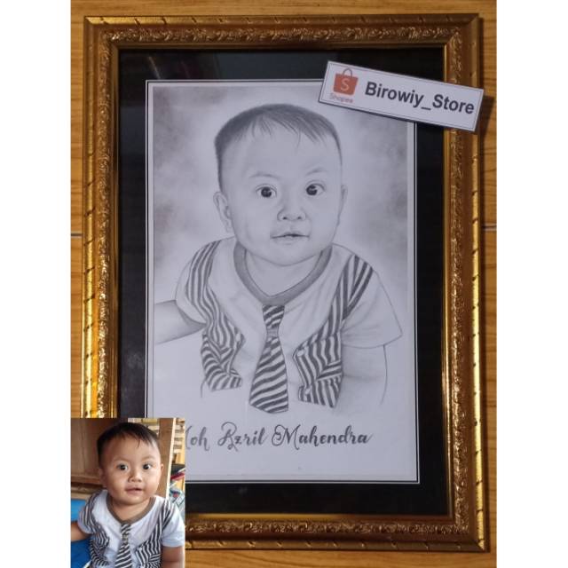 Gratis figura 10RS Sketsa wajah unik untuk satu wajah ukuran A4/10RS