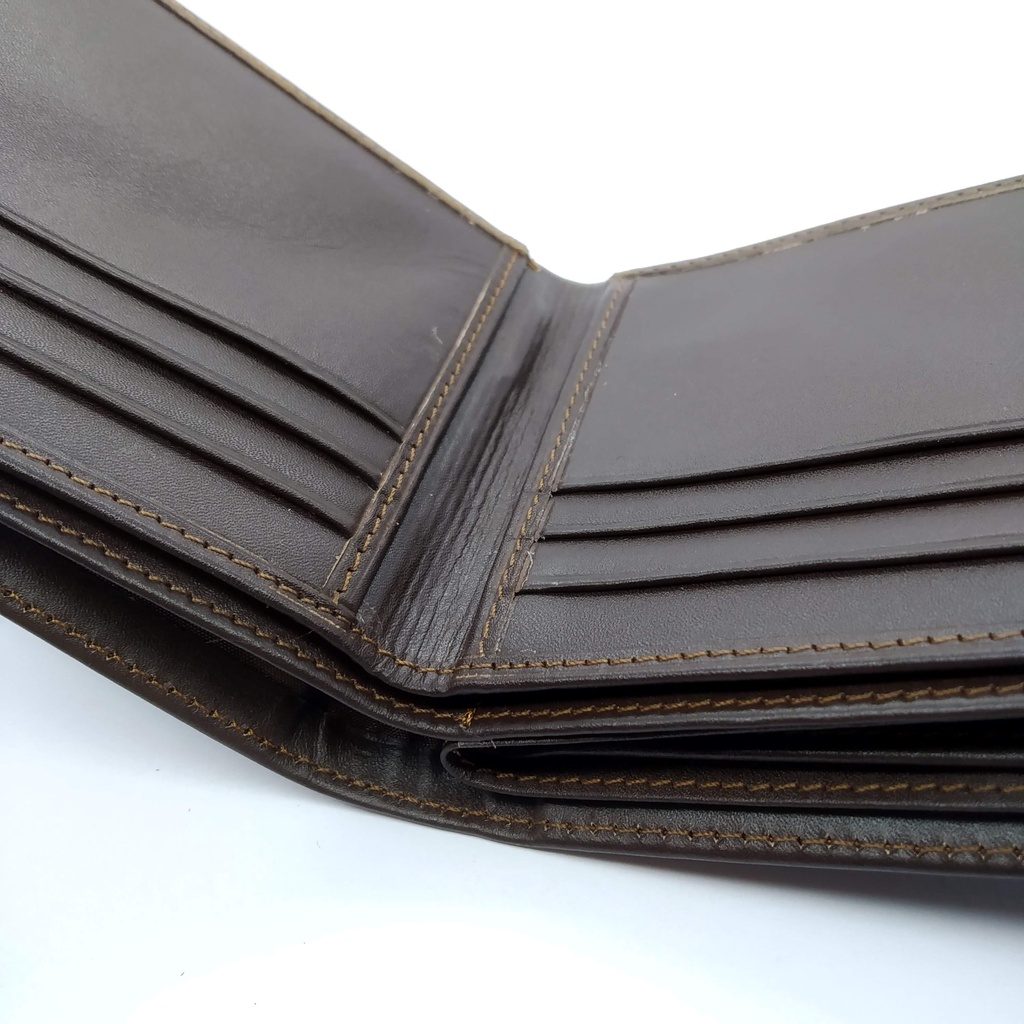 Dompet Kulit Pria Lipat Kulit Asli 3 Dimensi Warna Coklat Hitam dan Tan