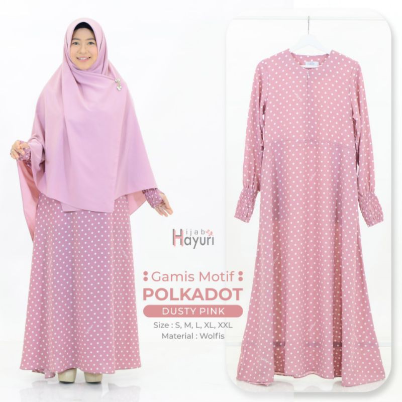Gamis Motif Polkadot By Hijab Hayuri original