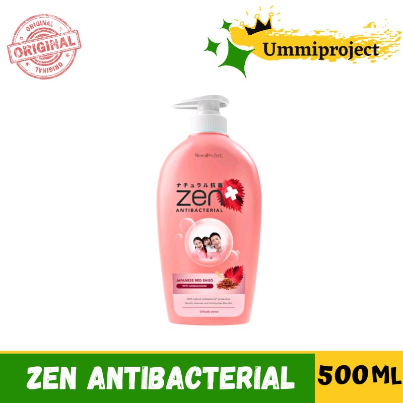 Sabun Mandi Zen Antibacterial Body Wash Pump Pink 500 ml Zen Botol Zen Sabun Cair 500ml