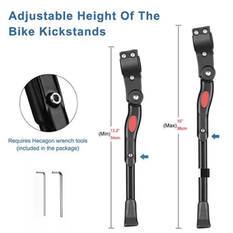 Standar Samping Sepeda kickstand adjustable Alloy