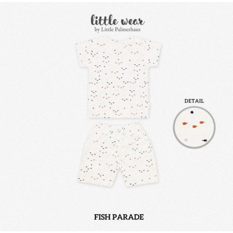 Little Palmerhaus Little Wear Shoulder Button Short Sleeves - Setelan Lengan Pendek Kancing Pundak