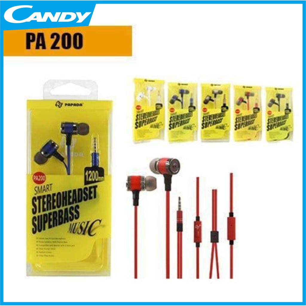 HEADSET PAPADA PA200 | PAPADA PA-200+ (TYPE-C) | HANDSFREE MURAH
