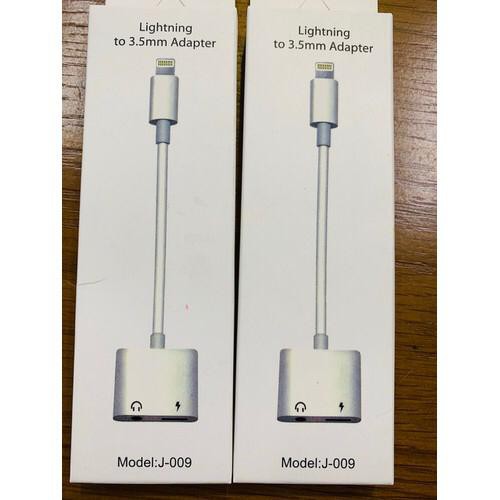 J009 dual converter spilter iPhone ligthing to jack audio 3.5MM 7 7+ 8+ x xr xs Max 11pro Max MA162