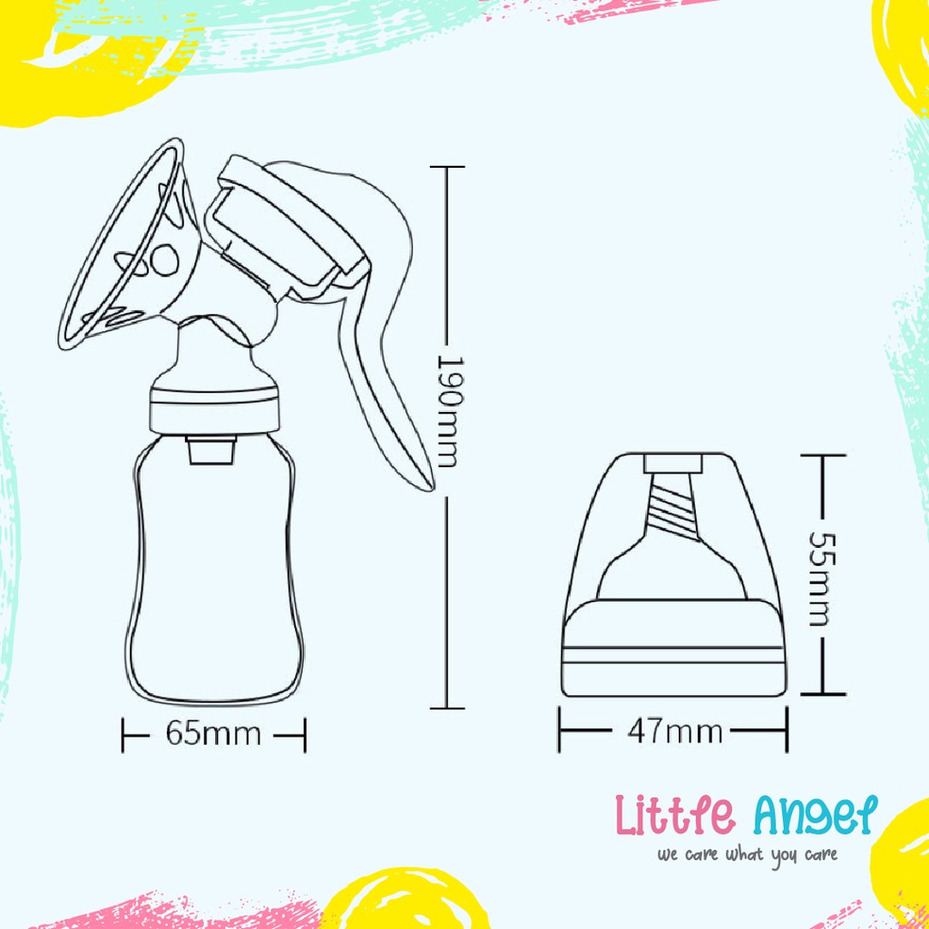 Pompa ASI Manual Breast Pump Botol Dot Susu Bayi BPA FREE Murah Impor COD