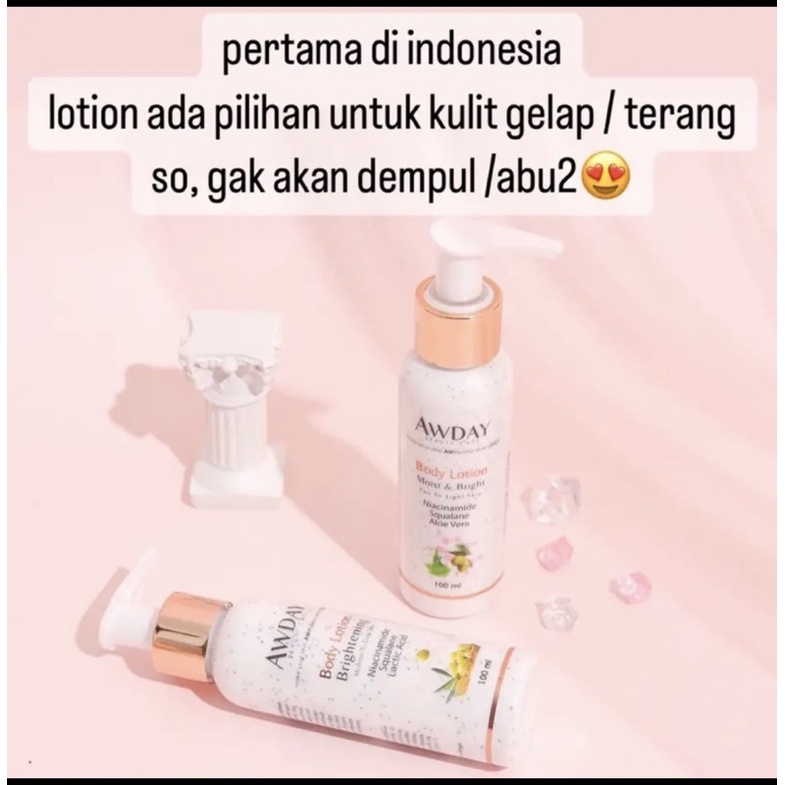 COD Free ongkir Awday Bodylotion Original Aha mimi Halal BPOM brightening PROMO