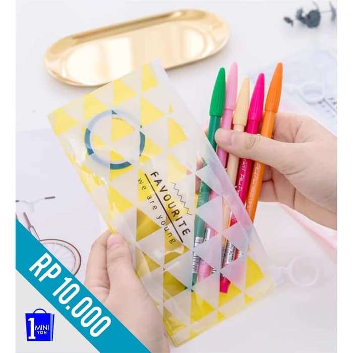 

Tempat Pensil Transparan-Kotak pensil Motif-Pouch-Alat Tulis-161