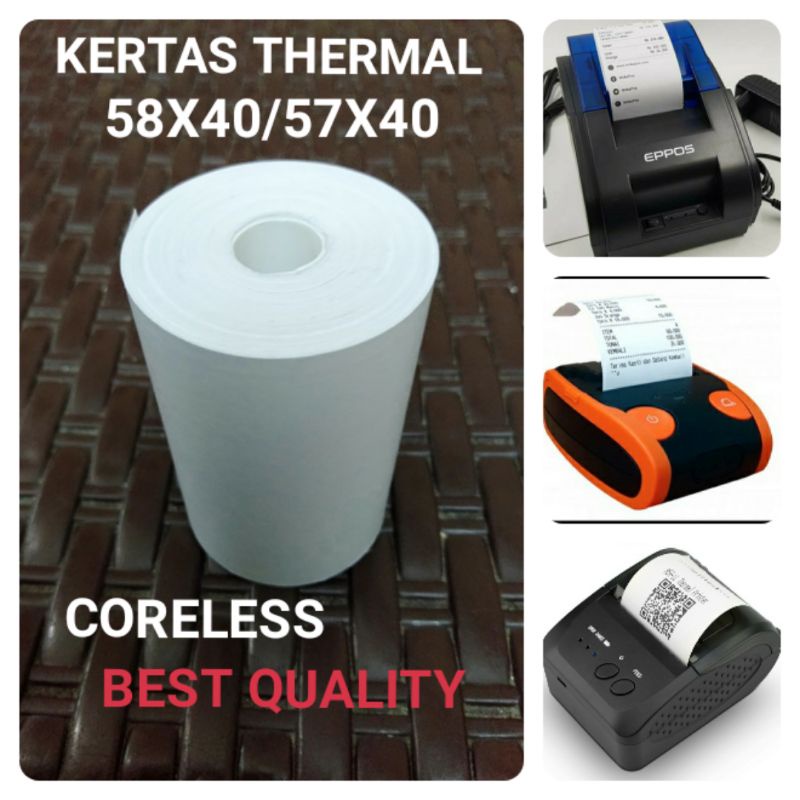 

KERTAS THERMAL EDC 58X40/57X40 cocok untuk semua peinter edc mini