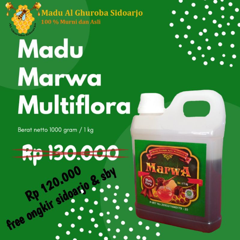

MADU ASLI DAN MURNI MARWA MULTIFLORA 1KG ALGHUROBA